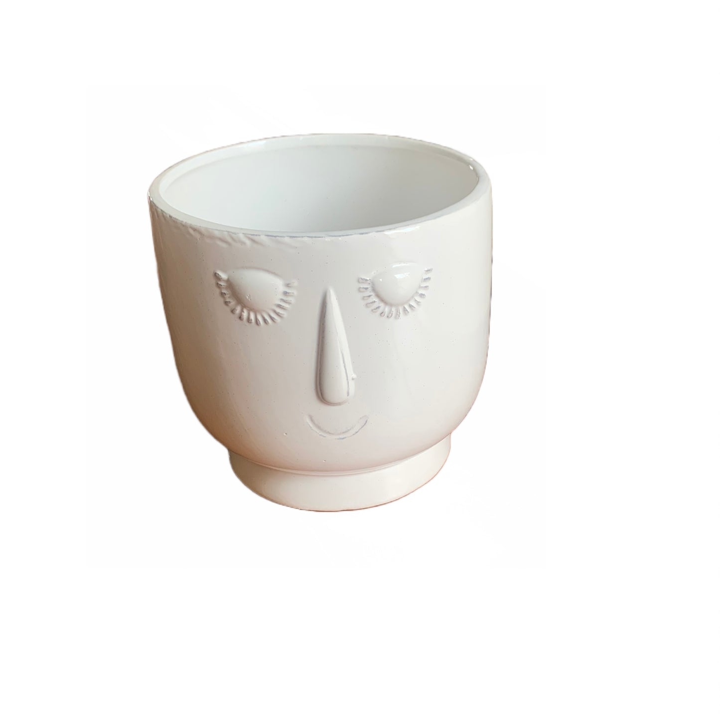 White Ceramic Flower Pot