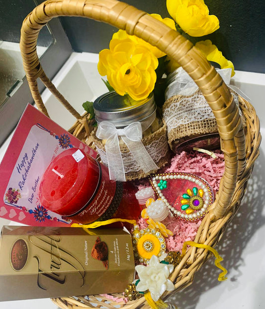 Bhaiya Bhabhi Couple Rakhi Basket