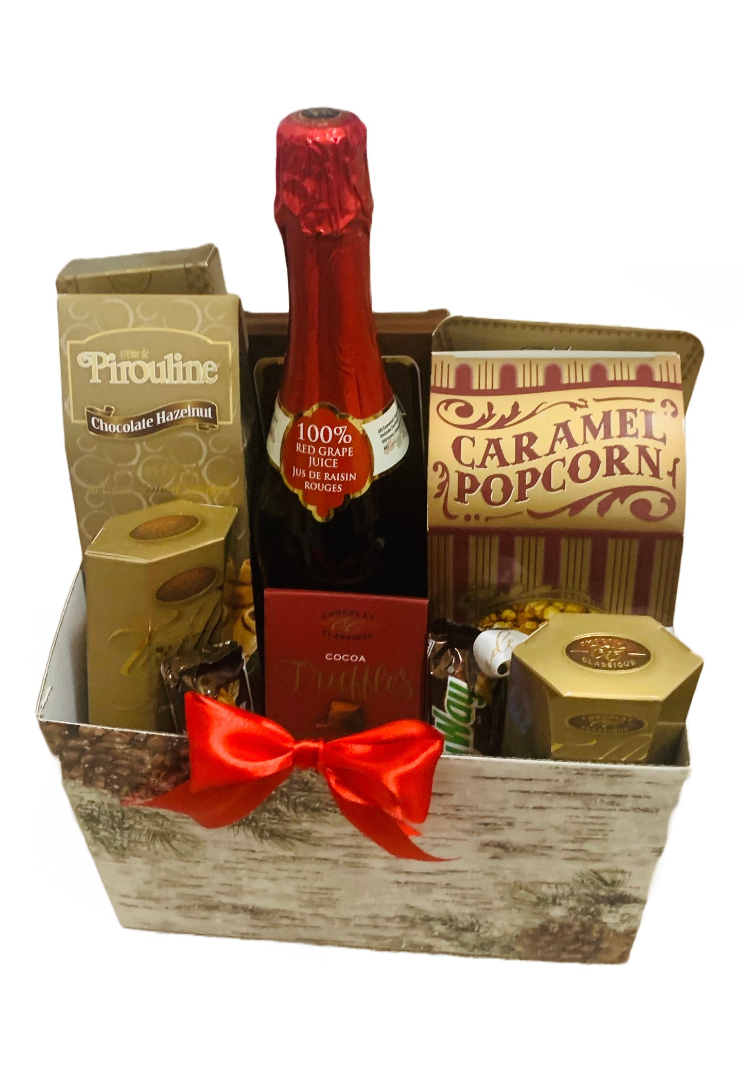 Ribbonitup - Gourmet Gift Basket With Drink