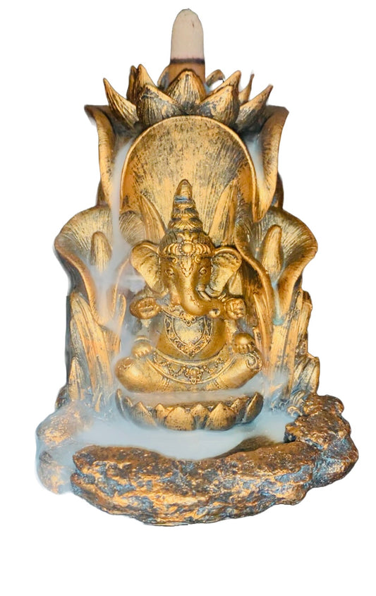 Backflow Ganesha with Lotus